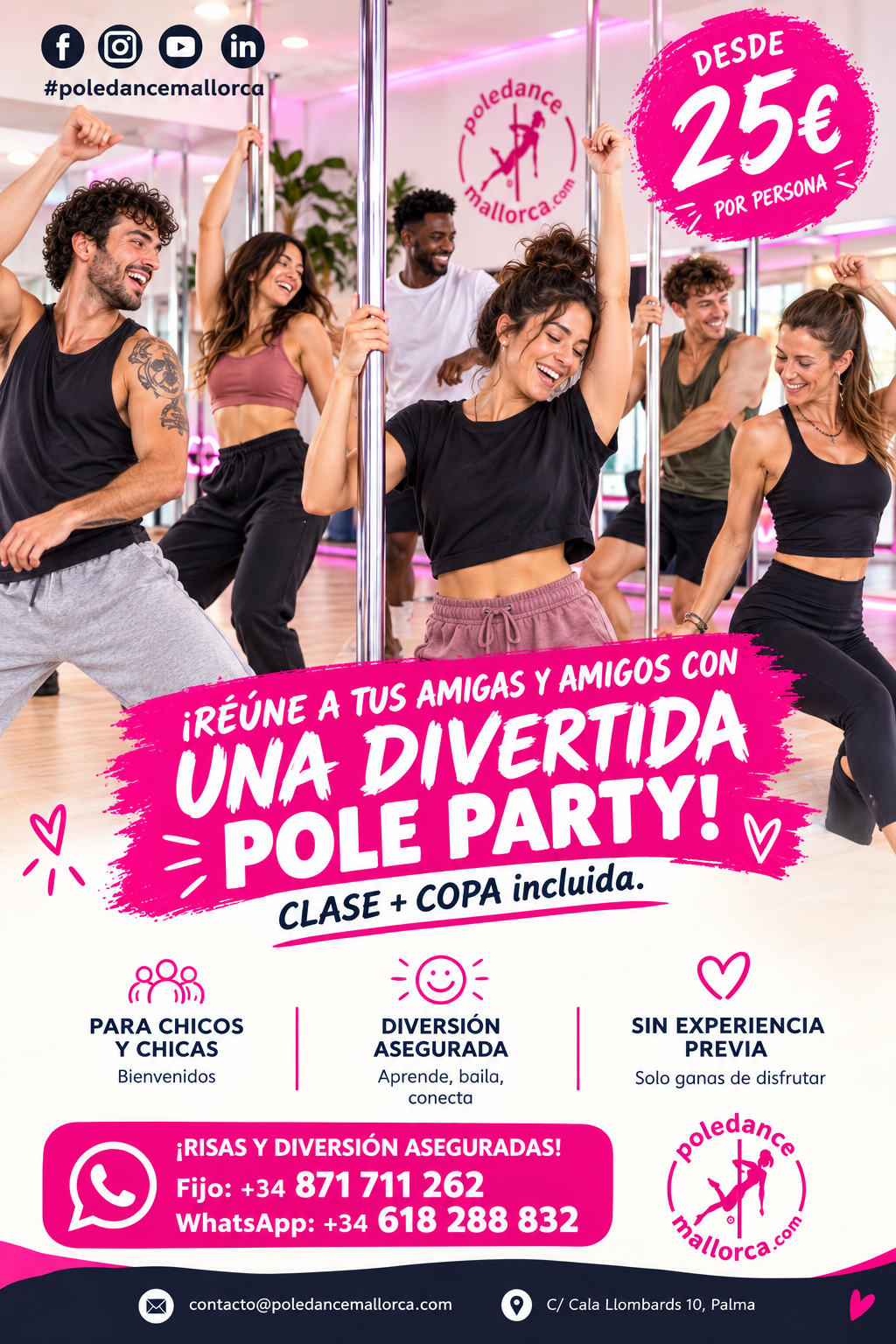 pole party mallorca despedida de soltera en mallorca